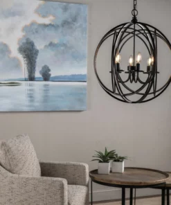 Crestview Collection Willow Round Black Metal Chandelier 14 Crestview Collection Willow Round Black Metal Chandelier -Crestview Collection Shop 1713395 A5